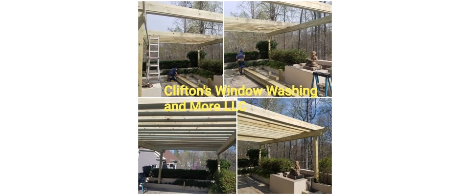 Custom residential Pergola built by Clifton's Window Washing and More LLC