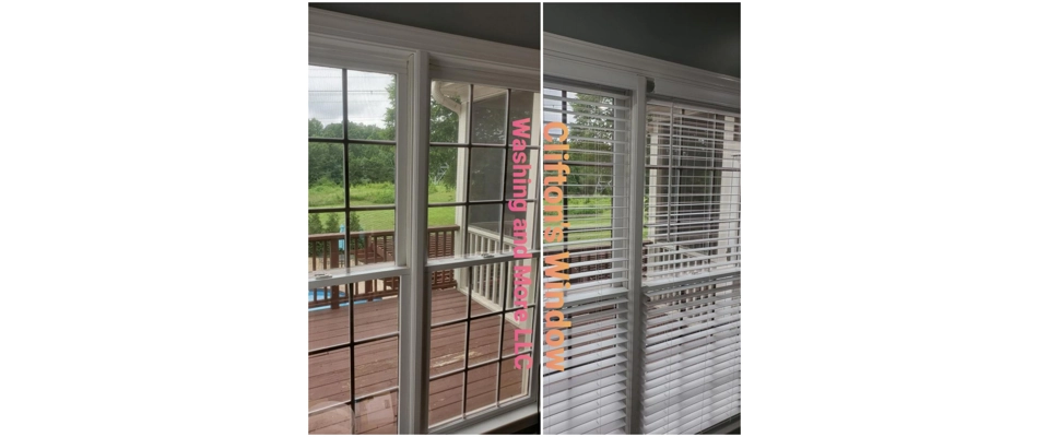 Blind installation ( Clifton's Window Washing and More LLC)