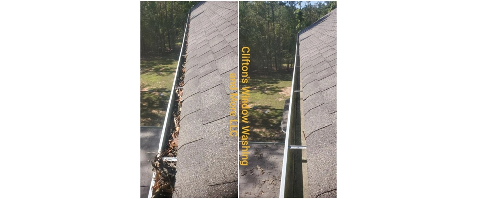 Residential gutter cleaning (Clifton's Window Washing and More LLC)