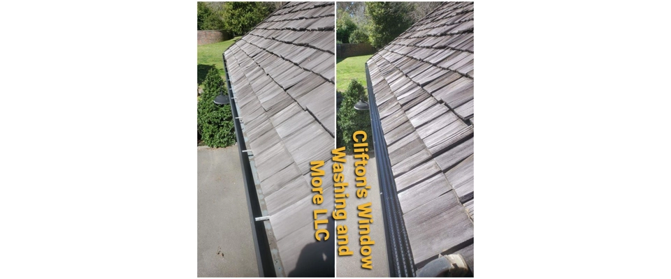 Gutter guard installation (Clifton's Window Washing and More LLC)