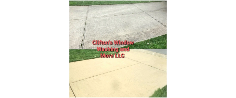 Driveway power washing (Clifton's Window Washing and More LLC)