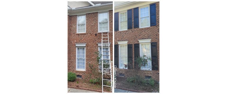 Shutter painting on residential homes 