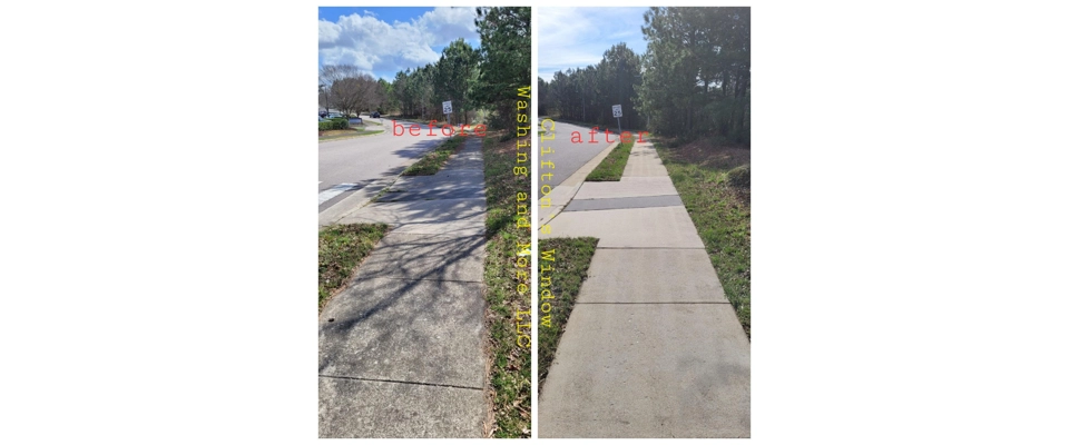 Commerical side walk pressure washing 
