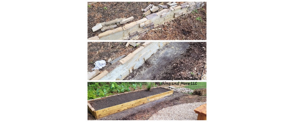 Stone flower bed reinforcement 