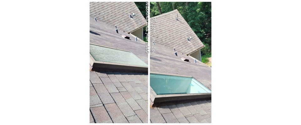 Sky light window cleaning 