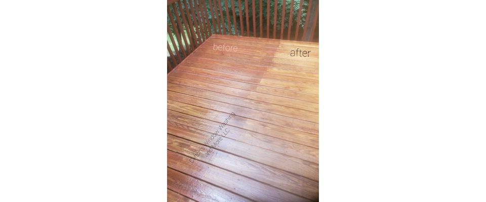 Deck strip before the stain (Clifton's Window Washing and More LLC)