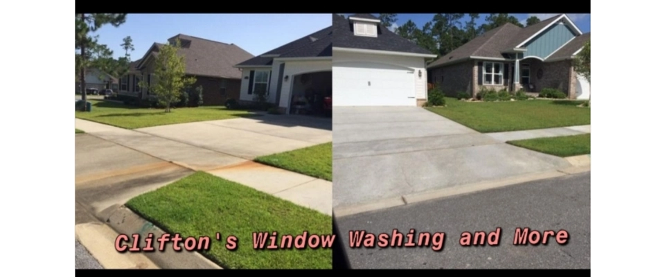 Driveway, patio and home power wash (Clifton's Window Washing and More)