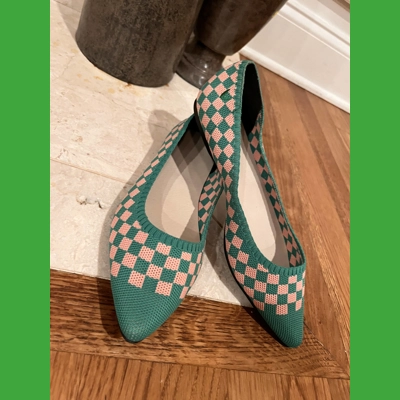 Comfy Pink and Green Flats