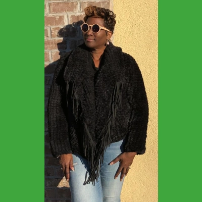 Black Shear ling Jacket