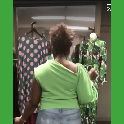 1 shoulder Blouse -Green