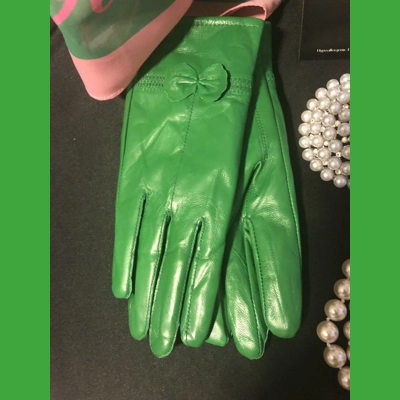 Pink or Green Leather gloves