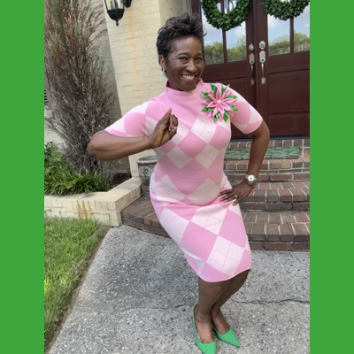 New Arrival: Pinky Promise Pink on Pink Argyle pattern dress