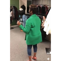 Green Flared Wool Jacket