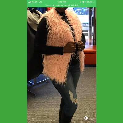 Light Pink  Fringe Vest