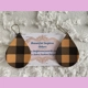 Buffalo plaid light Weight faux leather dangle e..