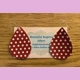 Red with white polka dots Light Weight Faux Leat..