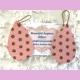 Pink with gold polka dots light Weight faux leat..