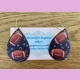 Football Light Weight Faux Leather Dangle Earrings
