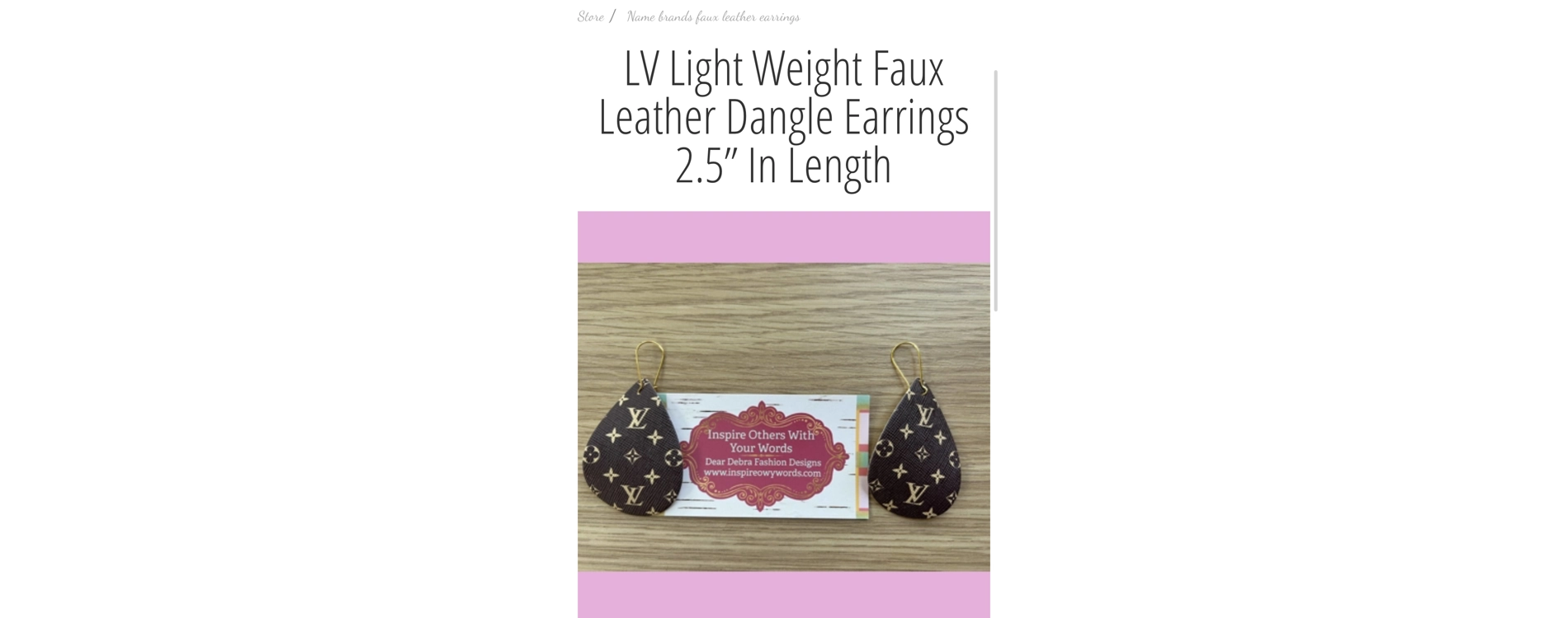 LV faux Leather earrings