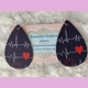 Beating hearts Light weight Faux Leather Dangle ..
