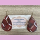 Footballs light Weight faux leather dangle Earri..