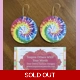 Tie dye light Weight faux leather dangle earrings
