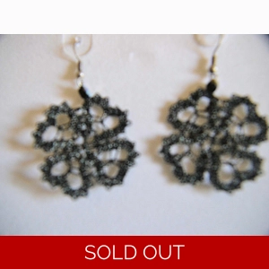 Uhani 28 - Temno sivi metalizirani