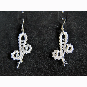 Uhani 3 - beli bombažni