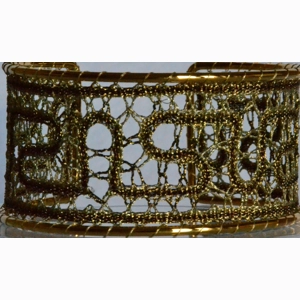 Zapestnica Kovinska Zlata z temnejšo nitjo