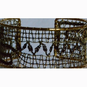 Zapestnica kovinska zlata Ribica