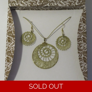 Obesek, Uhani - zlati metalizirani