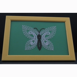 Metuljček črno-beli, 9 cm