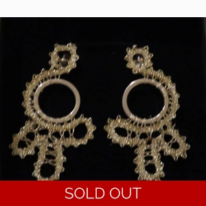 Uhani 15 - zlati metalizirani