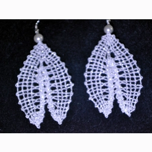 Uhani 21 - belo srebrni svetleči