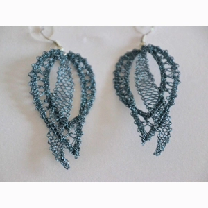 Uhani 6 - temno sivi metalizirani / Dark Grey Metalized