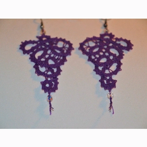 Uhani 27 - Temno vijola bombažni / Dark Violet Bamboo