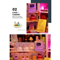 1:24 DIY Dollhouse Miniature Kit with Furniture Plus LED Lights Reading Cafe