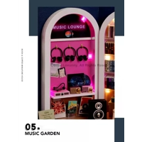 1:24 DIY Dollhouse Miniature Kit with Furniture Plus LED Lights Reading Cafe