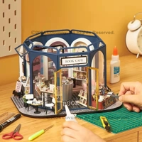 1:24 DIY Dollhouse Miniature Kit with Furniture Plus LED Lights Reading Cafe