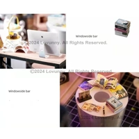 1:24 DIY Dollhouse Miniature Kit with Furniture Plus LED Lights Reading Cafe