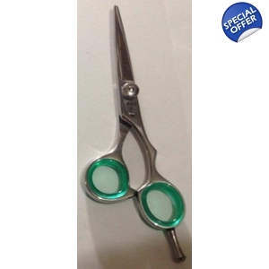 Hair dressing scissors angled