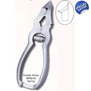 Double action toe nail cutters Barrel Spring Moon shape- Podiatry quality - P150