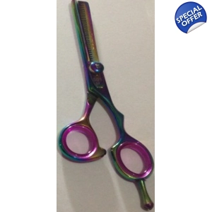 Titanium Thinning scissors angled single side - M601