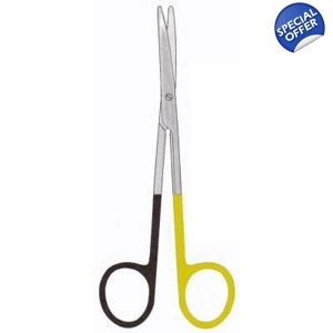 Metzenbaum Scissors- Tungsten Carbide tip Serrated one side 12cm curved