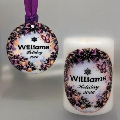 Holiday Ornament/Candle Gift Set
