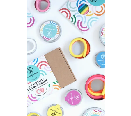 REUSABLE SILICONE STRAW BUNDLE £20
