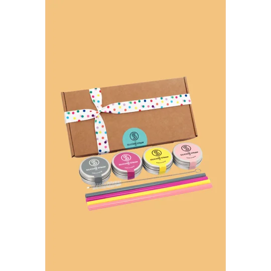 Eco-friendly reusable straw gift set