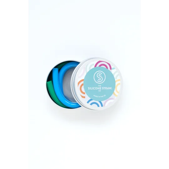 two straws in a container