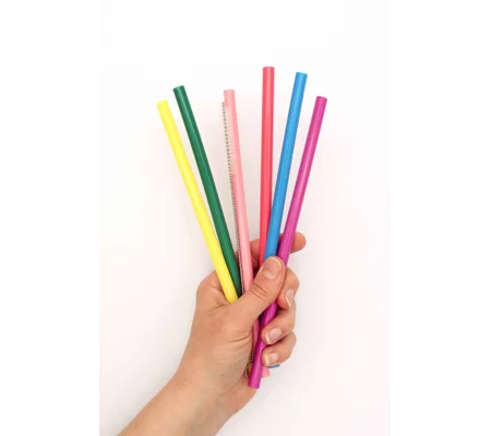 SINGLE REUSABLE SILICONE STRAWS