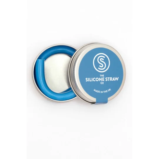 BLUE STRAW IN A TIN